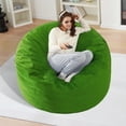 thumbnail image 1 of HARIPUL 3FT Bean Bag Chair with Memory Foam Filled, Large Stuffed Beanbag Chair Soft Sofa with Removeable Dutch Velvet Cover, Green, 1 of 7