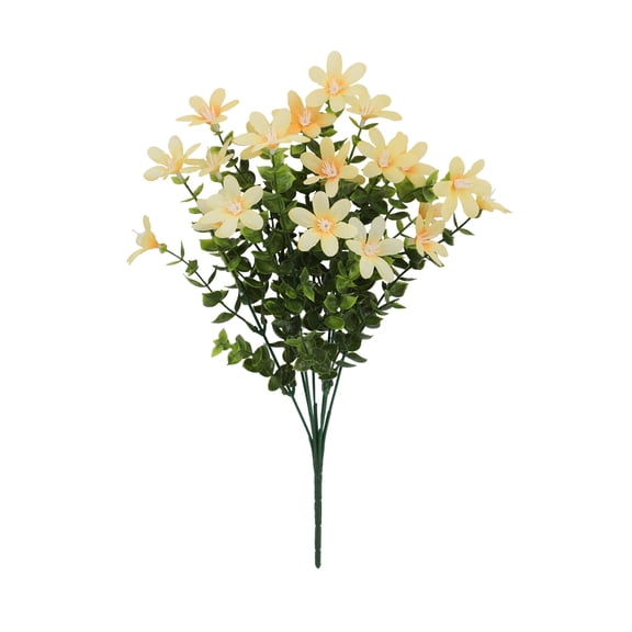 AHB1911 Faux Yellow Daisy Flower Bunch - Modern Minimalist Style, Lifelike Artificial Floral - Home Desktop Decor, Trendy Viral Aesthetic, Wedding Photography Prop, Artificial Greenery