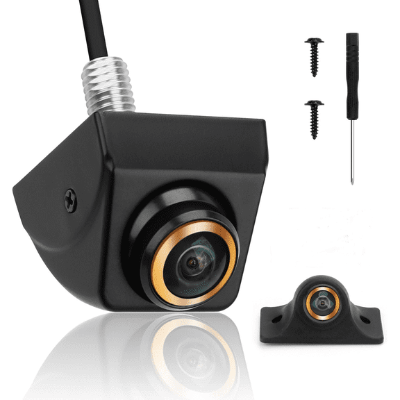 AHD 1080P Backup Camera - 170 Adjustable Fisheye Lens, Front/Side/Rear View Camera for Car, SUV, RV, Trailer, Camper, Van, Pickup Truck (Black)