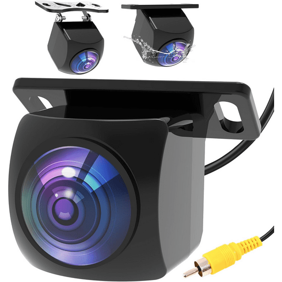 AHD 1080P Backup Camera for Car,170 Degree Wide Angle Rearview Reversing License Plate IP69K Waterproof Camera,Clear Night Vision Reverse Rear View Camera for Car Vehicle SUV RV