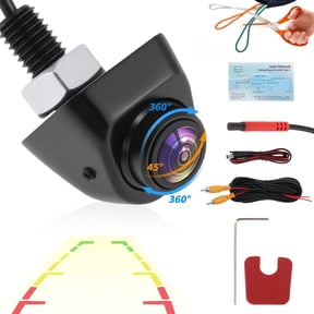 AHD 1080P Backup Reverse Rear Front Side View Camera 360 Rotatable Lens with Night Vision 170 Wide Angle IP69K Waterproof for Car Truck SUV