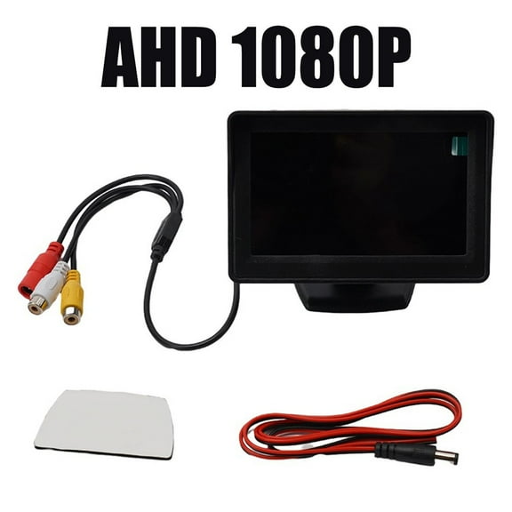 AHD 1080P Car Monitor 5 Inch TFT LCD Screen, Rear View Reverse Camera Display with AV Input for Truck Van SUV RV