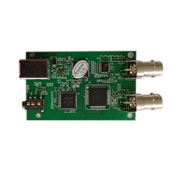 AHD CVBS CVI TVI to USB Video Converter AHD Audio Video Capture Card Module 1080P Analog HD Drive Free with Loop Out,1 * Module Board,Green