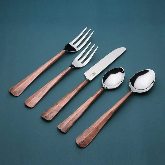 AHD INOX Ridge Flatware 5 Pc. Place Setting (Serves 1)
