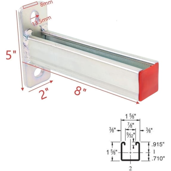 AHGLOP-2 Pack Steel Shelf Bracket,Display Bracket,DIY Projects,Metal ...