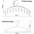 AHGLOP-4 Pack Stainless Steel Laundry Drying Rack Clothes Hanger with ...