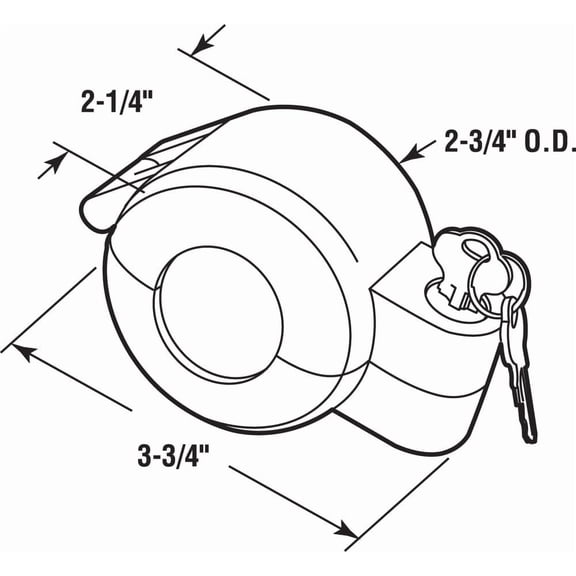 AHGLOP-Prime-Line EP 4180 Doorknob Lock-Out Device Doorknob Lock with Key to Block Access to Keyhole, Removeable and Easy to Use, Fits Round Doorknobs with Max Diameter of 2-7/8 in., Gray (Single P