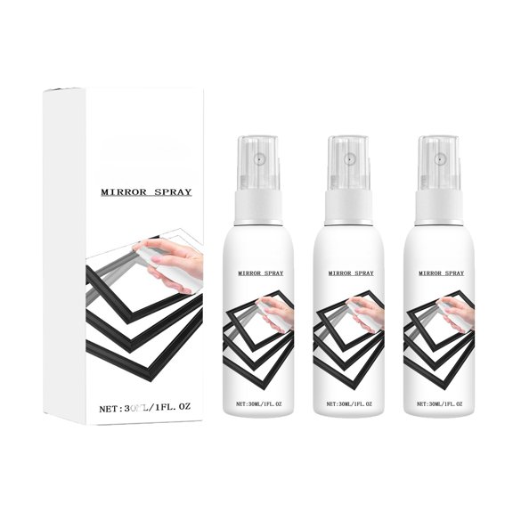 AHGQT 2in1 Reflective Window Spray, 30ML Glass Cleaning Coating Spray for Home & Car, Multi Functional Protective Coating Agent for Automotive, Windows, Shower Door, Interior Glass, Mirrors, 3Pcs