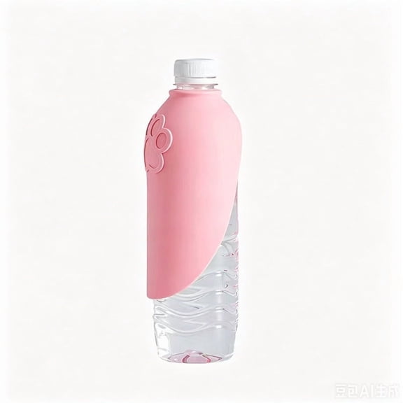 AHGQT Dog Water Bottle Adapter, Portable Silicone Dog Water Dispenser for Standard Water Bottles Leak Proof Outdoor Pet Water Feeder Bowl for Dog Cat Walking Hiking Travel, Leaf Design, 1Pcs