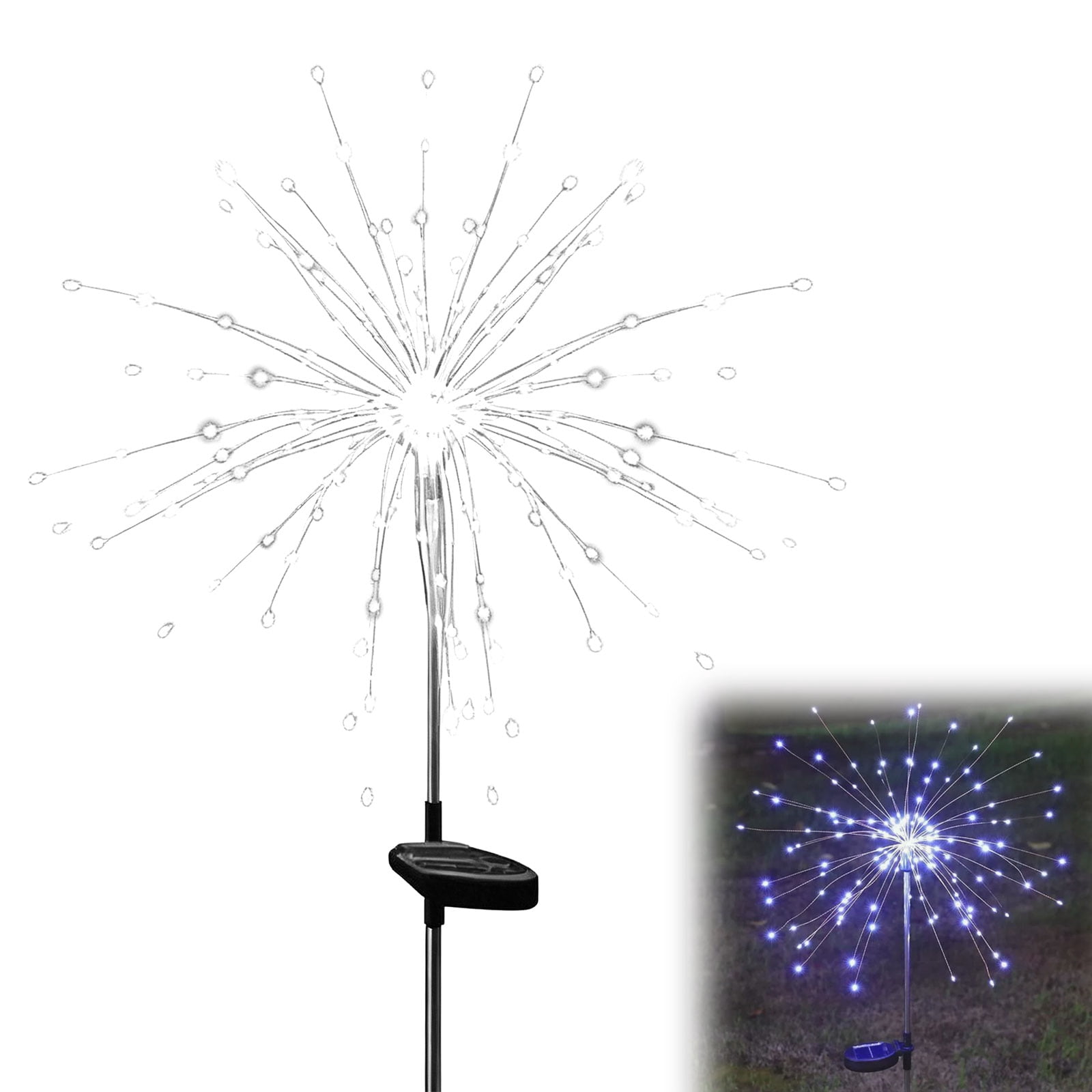 AHGQT Garden Decor Outdoor Lights 120LED, Solar Garden Lights Outside ...