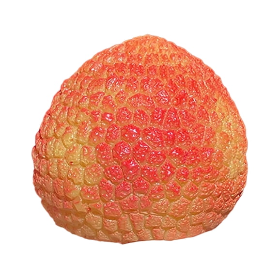 AHGQT Giant Realistic Lychee Stress Relief T-oy, 2.4 x 2.4" Realistic Soft Sensory Fidget Stress Ball for Anxiety Relief, Slow Rise Fruits Squeezable Ball, Pressure Release for Adults