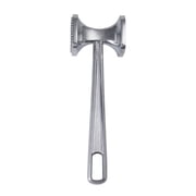AHGQT Heavy Duty Stainless Steel Meat Tenderizer Hammer, Double-Sided Metal Mallet Kitchen Tool - Good Grip, Ideal for Tenderizing Steak, Poultry & Chicken Cutlet21.5cm