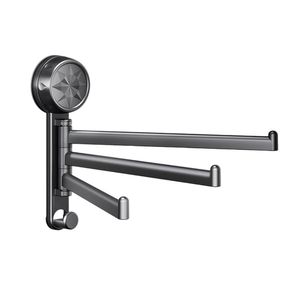 AHGQT Swivel Towel Rack for Bathroom, Folding 3 Arms Hand Towel Bars Towel Hanger for Bathroom,Wall Mount Drying Racks for Laundry, Storage Space Saving