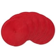 thumbnail image 1 of AHHFSMEI Round Braided placemats set of 4 Woven Heat Resistant Non-Slip Kitchen Table Mats 15 inch, Red, 1 of 5