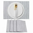 thumbnail image 1 of AHHFSMEI placemats set of 4 Woven Heat Resistant Non-Slip Kitchen Table Mats 18.1 x 13 inches, Grey, 1 of 6