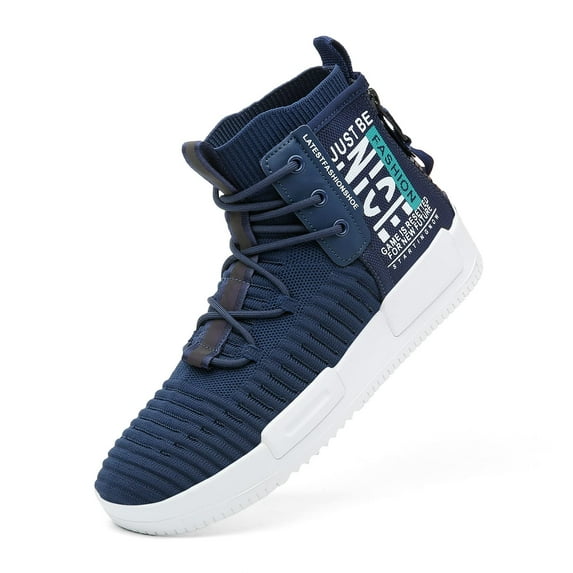 AHICO Mens Fashion Walking Lace Up High Top Shoes Stylish Running Athletic Casual Shoes