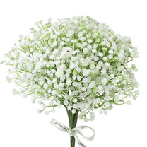 AHIX Babys Breath Artificial Flowers, Set of 6 Stems, Length 21 Inch, Gypsophila Real Touch Flowers for Indoor Outdoor Decor
