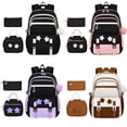 thumbnail image 1 of AHMOMEI 18.5 Inch Height Large Capacity Star Decor 3 Pieces Backpack Set, Cute Bookbag with Lunch Bag & Pencil Case, lightweught Weekend Outdoor Activities, 1 of 5