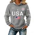thumbnail image 1 of AHMOMEI 250 Anniversary USA Shirt Women's 1776-2026 USA 250th Anniversary Waffle Hoodie Patriotic Women Hoodie, 1 of 3