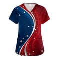 thumbnail image 1 of AHMOMEI 250 Anniversary USA Shirt Women's Women's Scrub Tops Patriotic Nurse Uniforms with Pocket S-5XL Plus Size Scrubs Tops for Women, 1 of 4