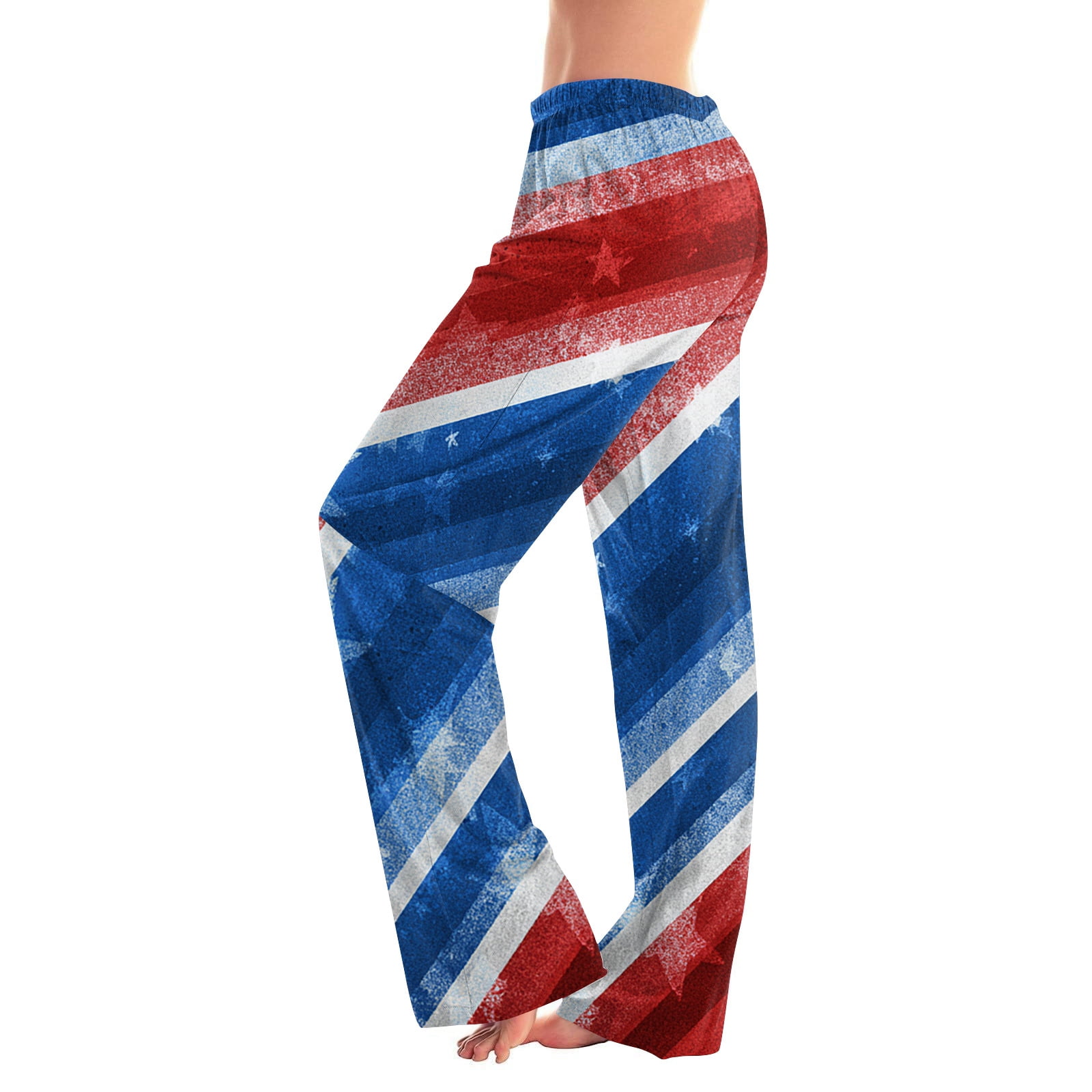AHMOMEI 4th of July Women Pajamas Pants Drawstring Straight Leg Womens ...