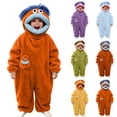 thumbnail image 1 of AHMOMEI Big Mouth Monster Frog Pajamas for Teens Funny Onesies Funny Monster Jumpsuit Adults for Hallowe Party & Loungewear No Shoes(Orange, 120), 1 of 7