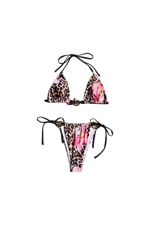 Bikini Set for Women Bathing Suit Tummy Control Women's Swimsuits High Cut Strap Leopard Two Piece Bathing Suit 2026