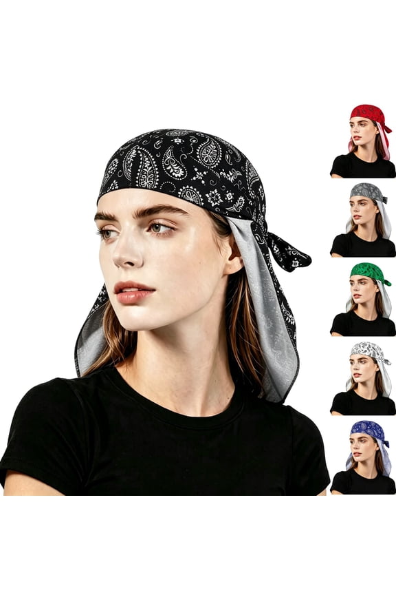Breathable Mesh Do Rag Skull Cap, Quick-Dry Head Wrap for Men Women, Ideal for Cycling, Motorcycling, Sports & Daily Wear (Red)