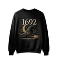 thumbnail image 1 of AHMOMEI Halloween Crewneck Sweatshirt Witch Graphic Salem Sweatshirt Spooky Season Funny Novelty Oversized Fall Winter Holiday Long Sleeve Women's Pullover, 1 of 4