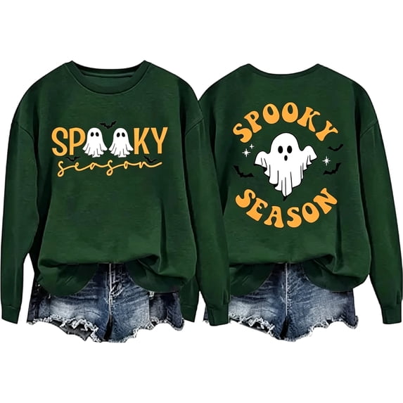 AHMOMEI Halloween Sweatshirt for Women 1692 They Missed One Spooky Season Salem Halloween Witch Top Novelty Fall Winter Holiday Pullover Tops