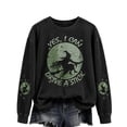 thumbnail image 1 of AHMOMEI Women Halloween Sweatshirts Salem Broom Co. Print Retro Salem Witch Design Sweatshirt Novelty Fall Winter Spooky Season Pullover Tops, 1 of 4