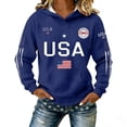 thumbnail image 1 of AHMOMEI Women's 250 Anniversary USA Shirt 1776-2026 USA 250th Anniversary Waffle Hoodie 4th of July Women's Fashion Hoodies & Sweatshirts, 1 of 3