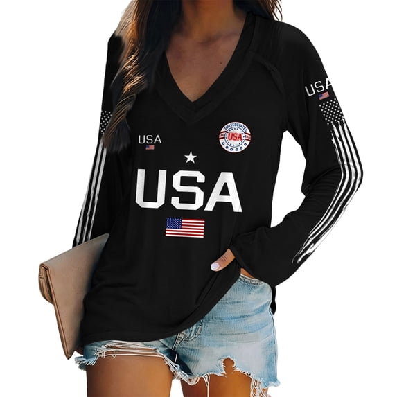 AHMOMEI Women's 250 Anniversary USA Shirt America 1776-2026 250th Anniversary Long Sleeve 4th of July Graphic Sweatshirts for Women