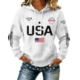 thumbnail image 1 of AHMOMEI Women's 250th Anniversary Print Shirt America 1776-2026 250th Anniversary Waffle Hoodie 4th of July Hooded Sweatshirt Women, 1 of 6