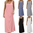 thumbnail image 1 of AHMOMEI Womens Nightgown Soft Sleeveless Wide Strap Sleepwear Casual Loose Full Slip Under Dress Summer Clothes Light pink XL, 1 of 8