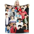 thumbnail image 1 of AHN Hyo seop Blankets Soft and Comfortable Warm Woollen Throw Blanket Beach Blanket Carpet Rug Decoration Gift for Yoga Picnic Room Dormitory Sofa Bed Camping Travel All Season, 1 of 9