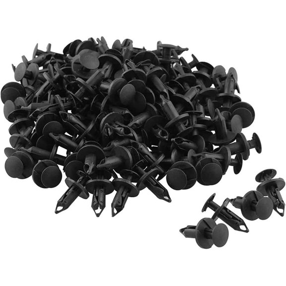 AHOMASH 8mm(5/16") Hole Plastic Rivets Fastener Push Clips for Car Auto Fender Bumper Body Panels, 120Pcs