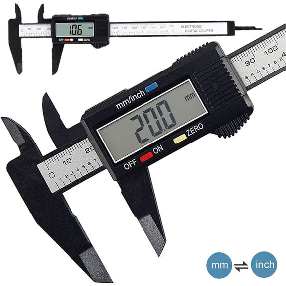 AHOME 150mm Electronic Digital Caliper Carbon Fiber Dial Vernier Caliper Gauge Micrometer Measuring Tool Digital Ruler