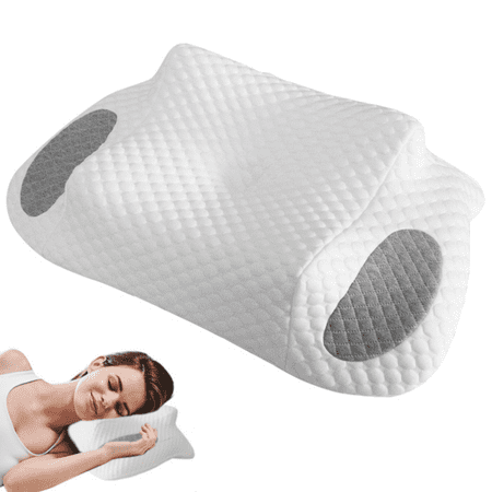 AHOXE Cervical Memory Foam Pillow for Neck Pain Relief, Side Back & Stomach Sleepers, Contour Bed Pillow with Breathable Washable Cover
