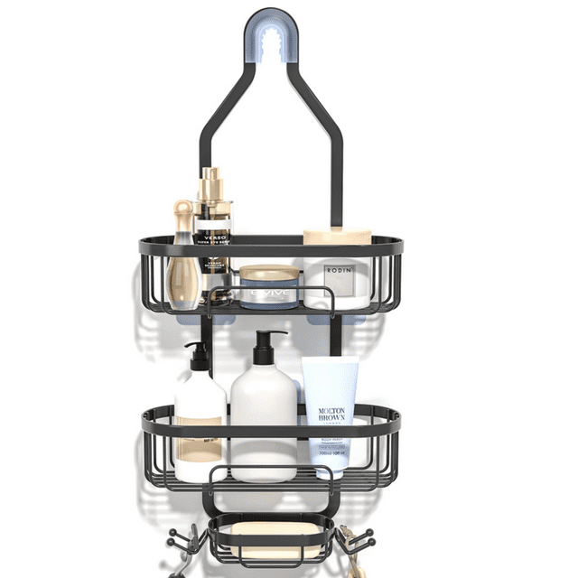 AHOXE Hanging Shower Caddy Over Shower Head Caddy Rustproof No Drilling