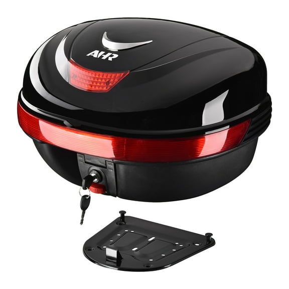AHR 35L Motorcycle Tour Tail Box Scooter Trunk Storage Lock Carrier Case for Helmet