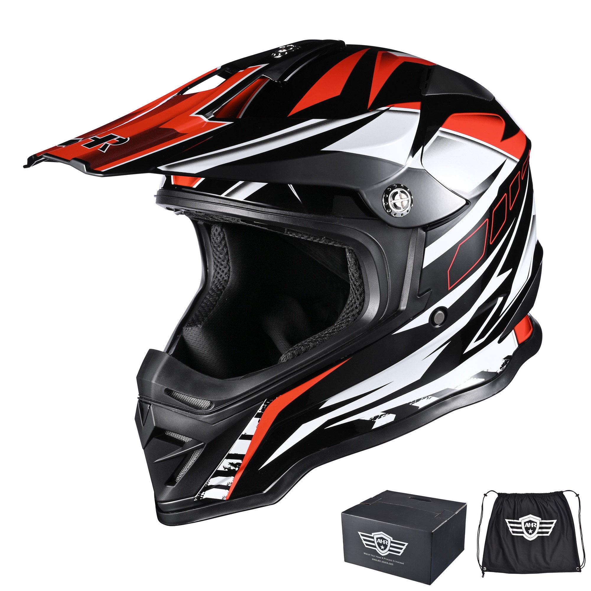 AHR H-VEN25 Full Face Helmet DOT Adult Outdoor Motocross Off-Road Dirt Bike L