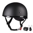 thumbnail image 1 of AHR Half Face German Style Motorcycle Helmet DOT Chopper Cruiser Scooter, 1 of 9