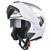 AHR Motorcycle Helmet Dual Visor Modular Flip up Full Face Helmet DOT Approved RUN-M for Adult Motorbike Street Bike Moped Racing