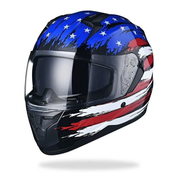 AHR RUN-F Full Face Motorcycle Helmet Dual Visor DOT Approved XL