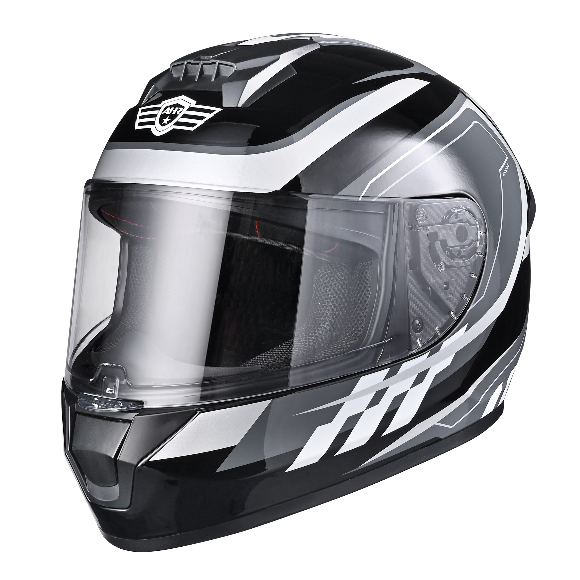GLX GX11 Compact Lightweight Full Face Motorcycle Street Bike Helmet with Extra Tinted Visor DOT