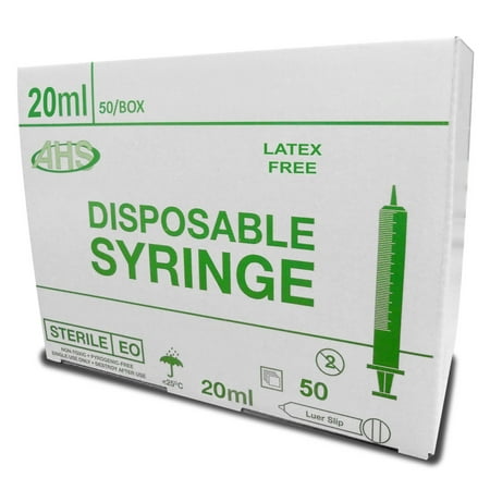 AHS 20ml (20cc) Luer Lock Syringe, 500/Case