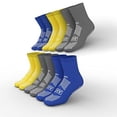 thumbnail image 1 of American Hospital Supply Adult NonSlip Safety Socks with Grip Bottom, Assorted Colors, Pack of 6, 1 of 11