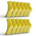 thumbnail image 1 of AHS Premium Hospital Socks with Grippy Anti-Slip Tread | Large Yellow Double Tread Socks | Safety, Soft Polyester Socks | Gripper Socks Pack 6 Pairs, 1 of 6