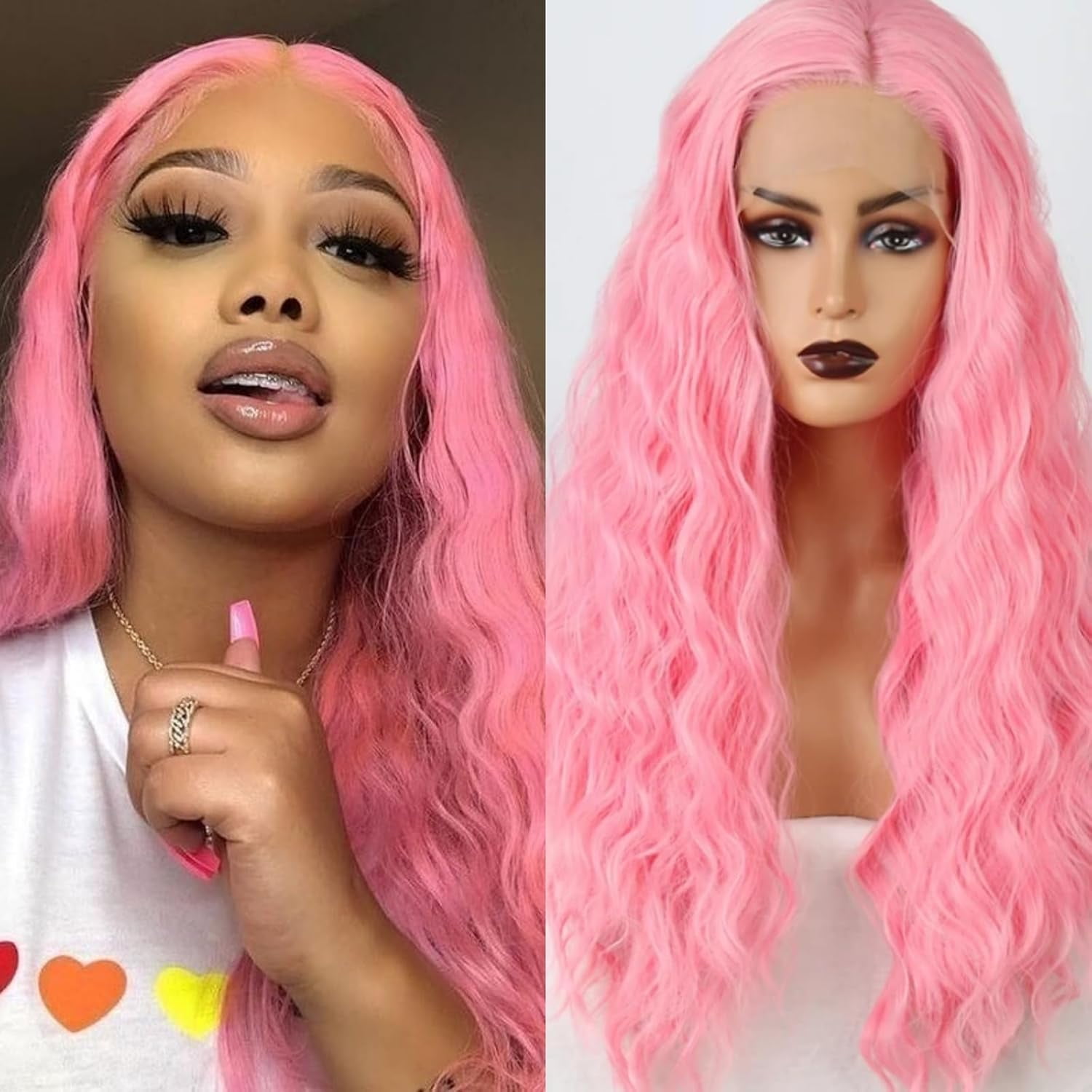 Spectacular Hot Pink Wigs Abstract Illustration Spectacular Hot Pink Wigs Abstract Illustration